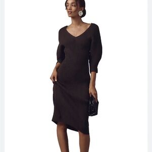 NWT - Mare Mare Anthropolgie - Dark Grey knit Scoop dress